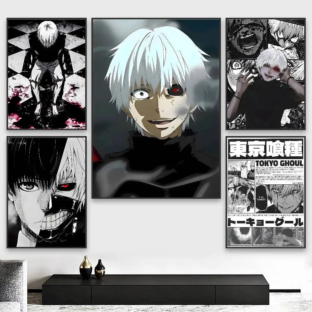 Anime T-Tokyo Ghoul Poster HD art sticky wall waterproof home living room bedroom bar aesthetic decoration