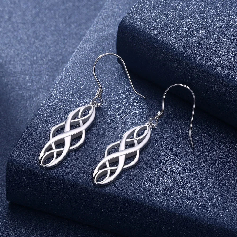 Wholesale Wedding Beautiful Charms Fashion Women Silver 925 Plated Stud Earrings Valentine's Day Gift Jewelry LE066