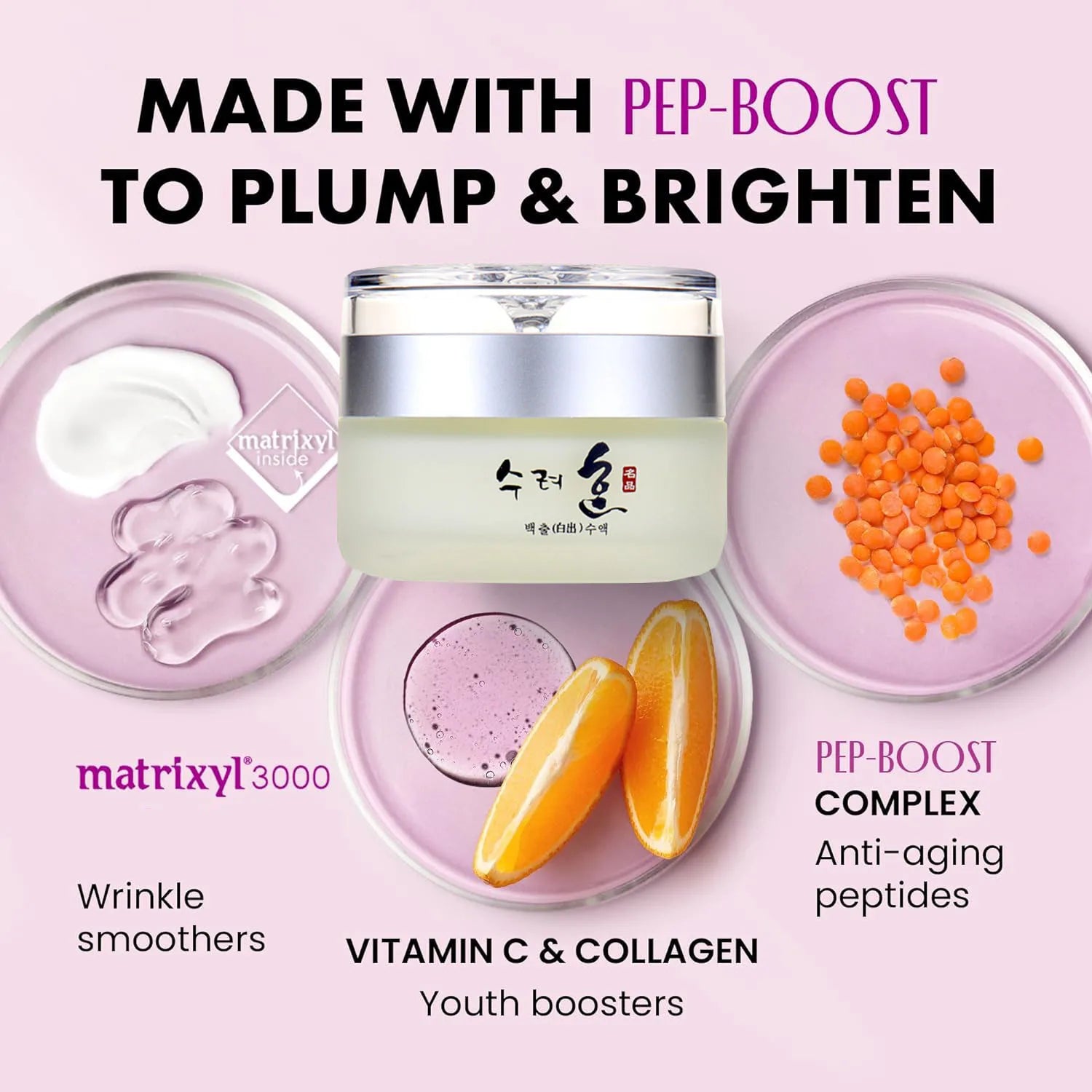 50g Collagen Face Cream Nourish Plump Up Skin,fresh Texture Cream Make Skin Younger Day/Night Cream Moisturizer Korean Cosmetics