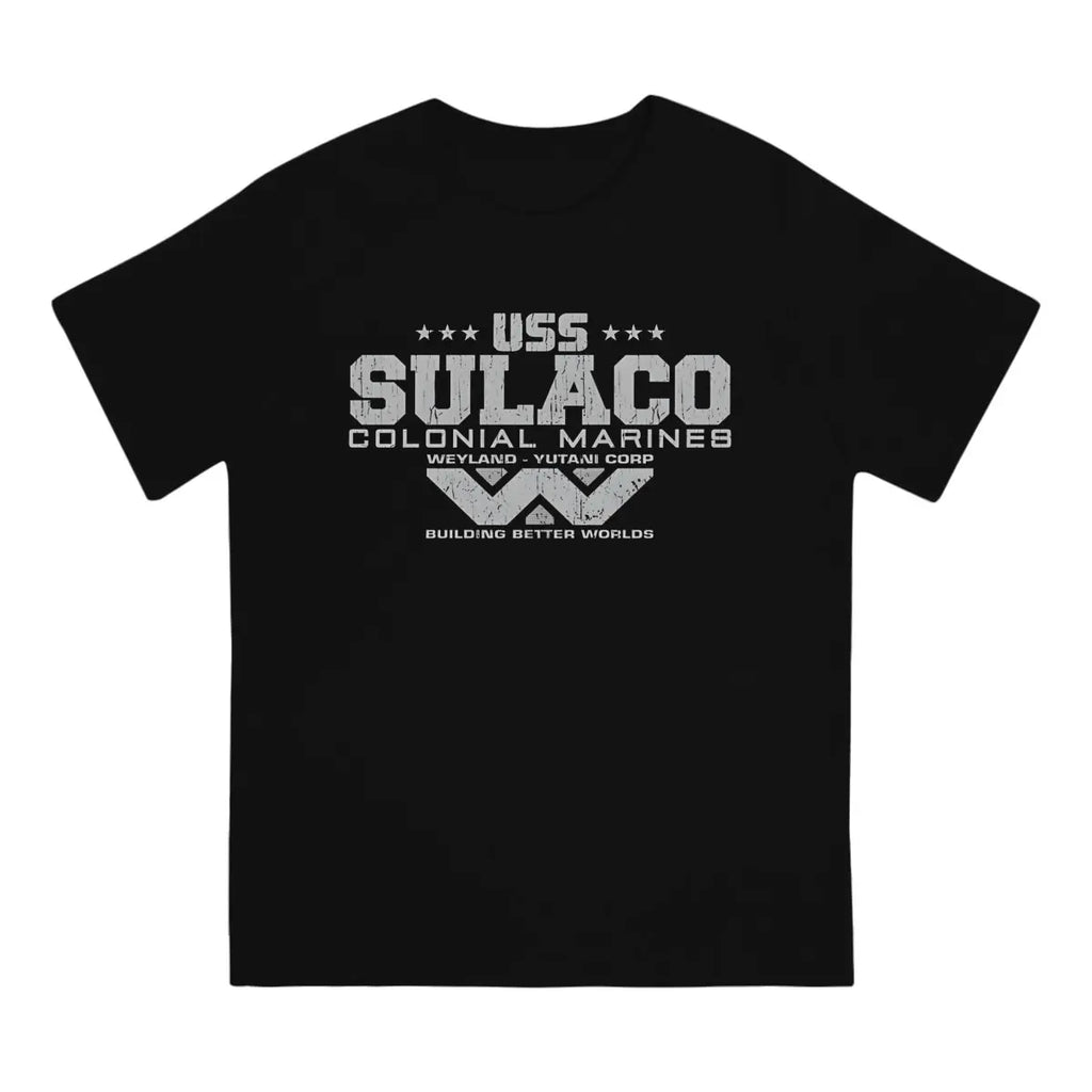 Colonial Marines USS Sulaco Tshirt Homme Men's Clothes Cotton T Shirt For Men