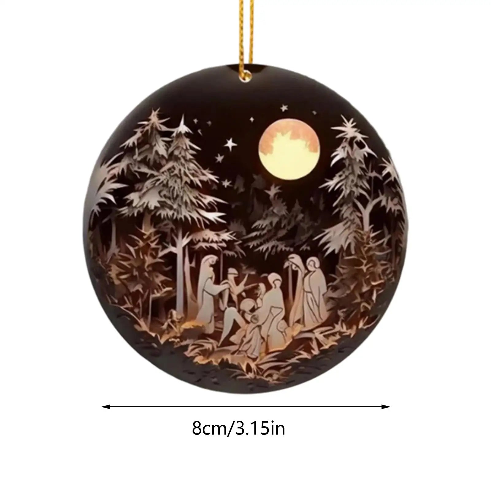 2D flat Nativity Ornament Nativity scene Christmas ornaments Easter Acrylic Ornaments Holy Family Pendants Christmas Decor