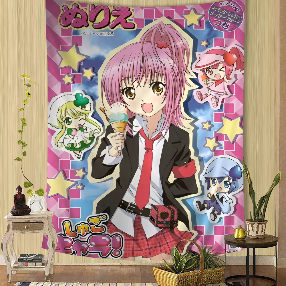 Shugo Chara Japan Cartoon Tapestry Art Science Fiction Room Home Decor Wall Hanging Home Decor