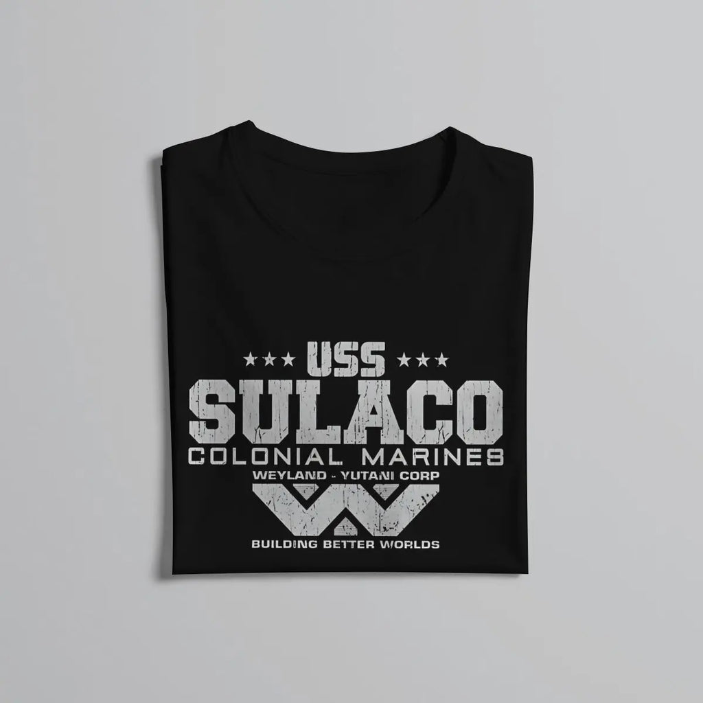 Colonial Marines USS Sulaco Tshirt Homme Men's Clothes Cotton T Shirt For Men