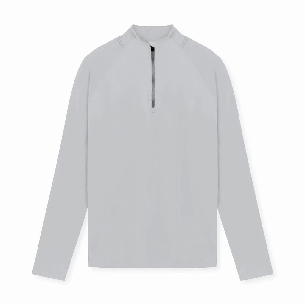 Fitness compression sports T-shirt - Gym running sports stretch long-sleeved sports shirt - Half-zip high-neck top - Men's tight