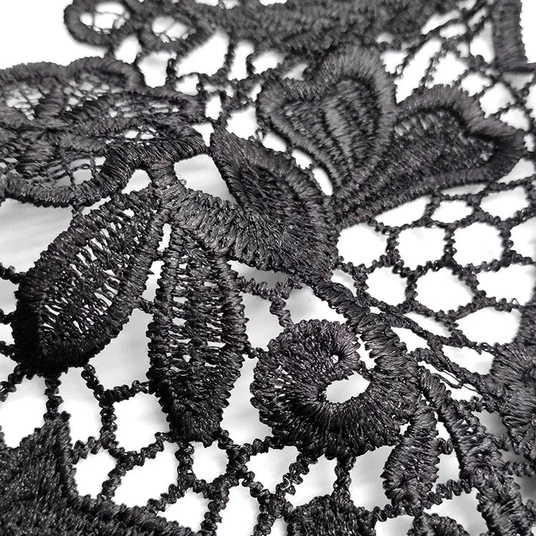Beautiful Lace Embroidery Collar White/Black Floral Lace Decorative Collar Woman's Clothing Sewing Accessories