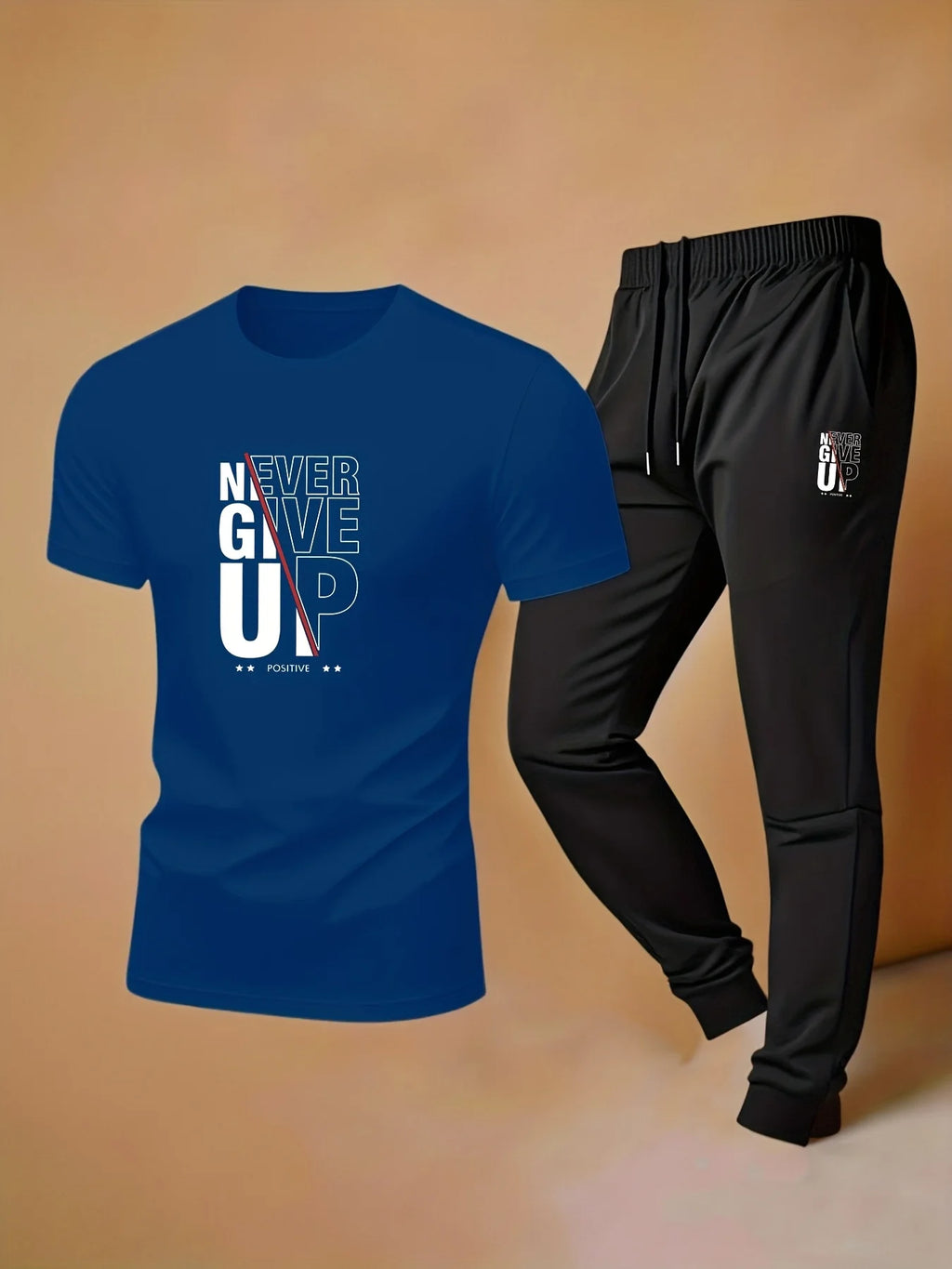Men's casual sports outfit - T-shirt and pants - Men's underwear and sleepwear - Trendy and fashionable outfit