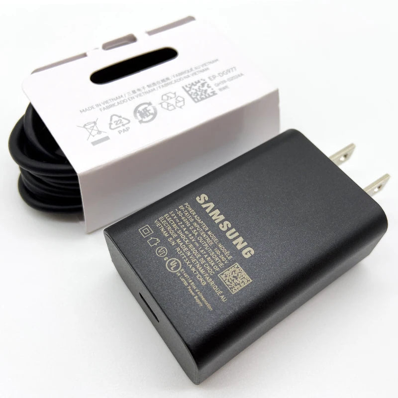 Samsung Fast Charger PD 15W Type C Adapter US Charger USB-C Cable For Galaxy A13 A42 A32 M54 A14 F42 A34 Tablet A7 S6 Lite