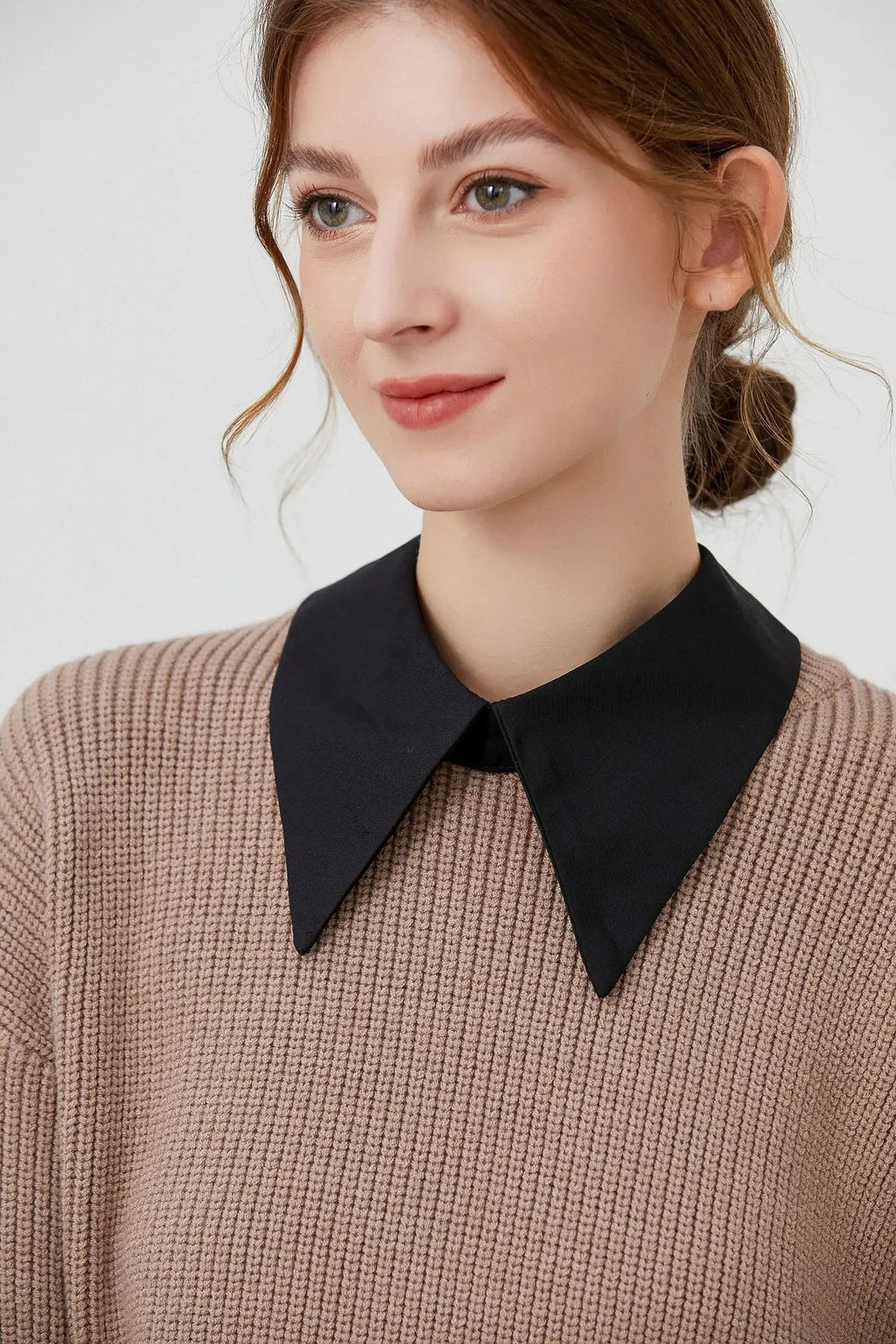 Fashionable Detachable Collar for Woman Black/White Simple Chiffon Collar Woman's Clothing Accessories