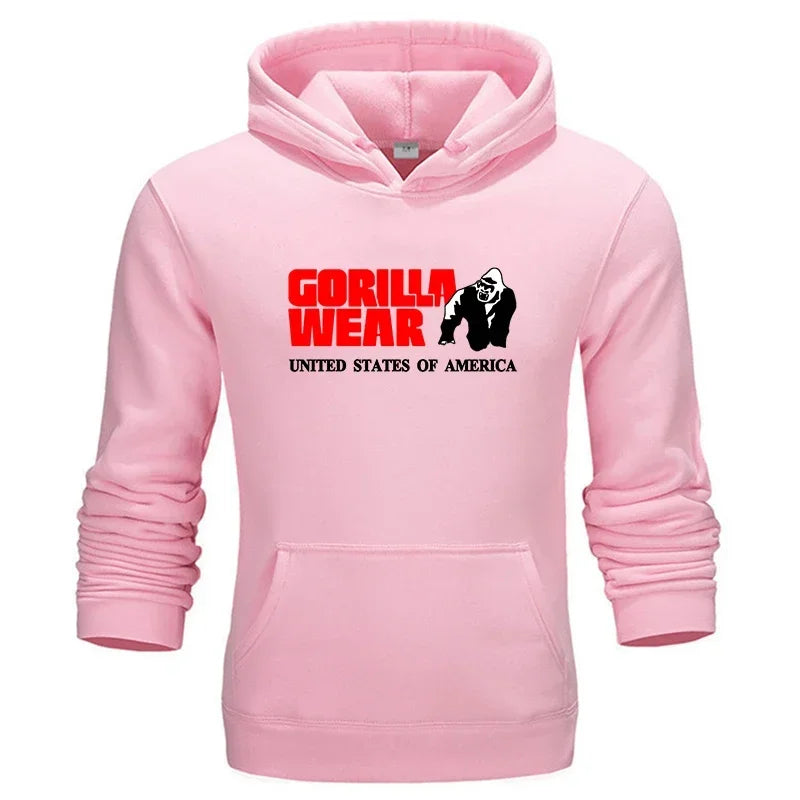 Men's clothing brand hooded sweatshirt  gorilla pattern printed sweatshirt  retro casual sweatshirt