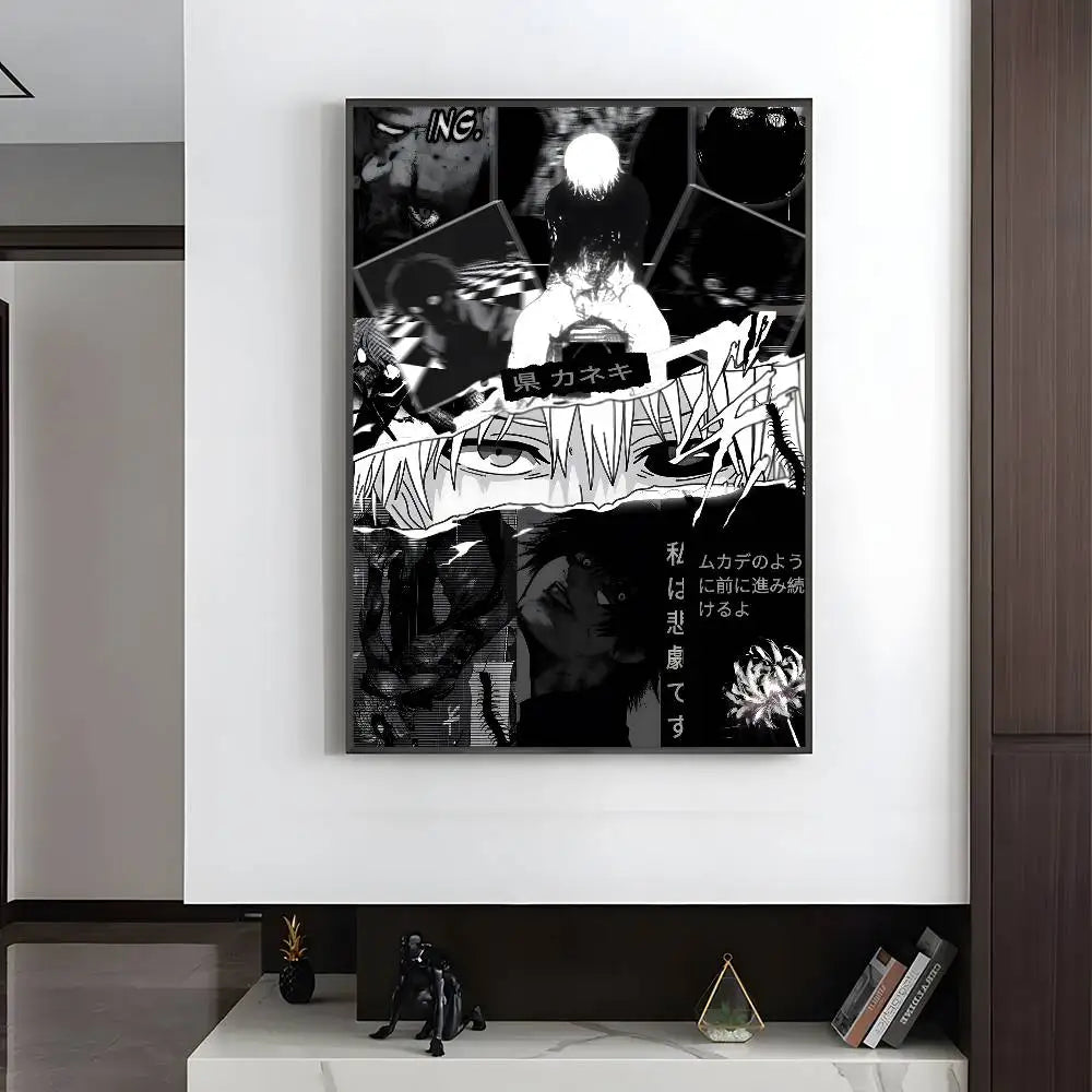 Anime T-Tokyo Ghoul Poster HD art sticky wall waterproof home living room bedroom bar aesthetic decoration