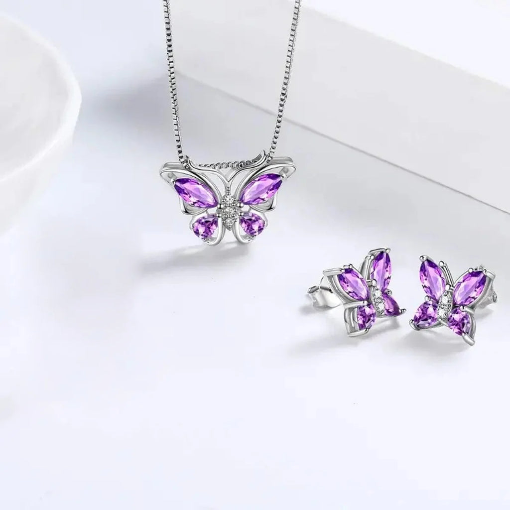 Eternal Rose Gift Set with Necklace And Earrings for Women, for Birthdays, Anniversaries,Valentine'S Day, And Mother'S Day.