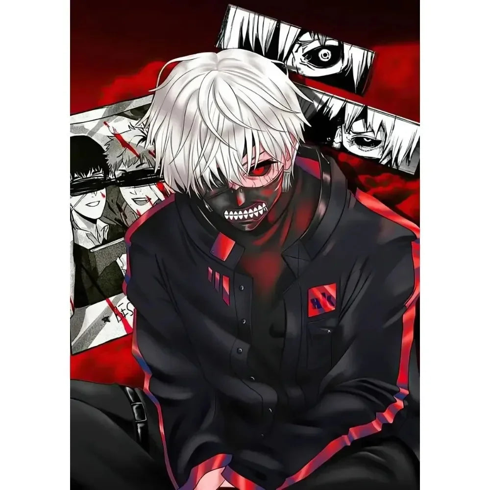Japanese Anime Tokyo Ghoul Posters Wall Art Canvas Painting Manga Home Living Room Decor