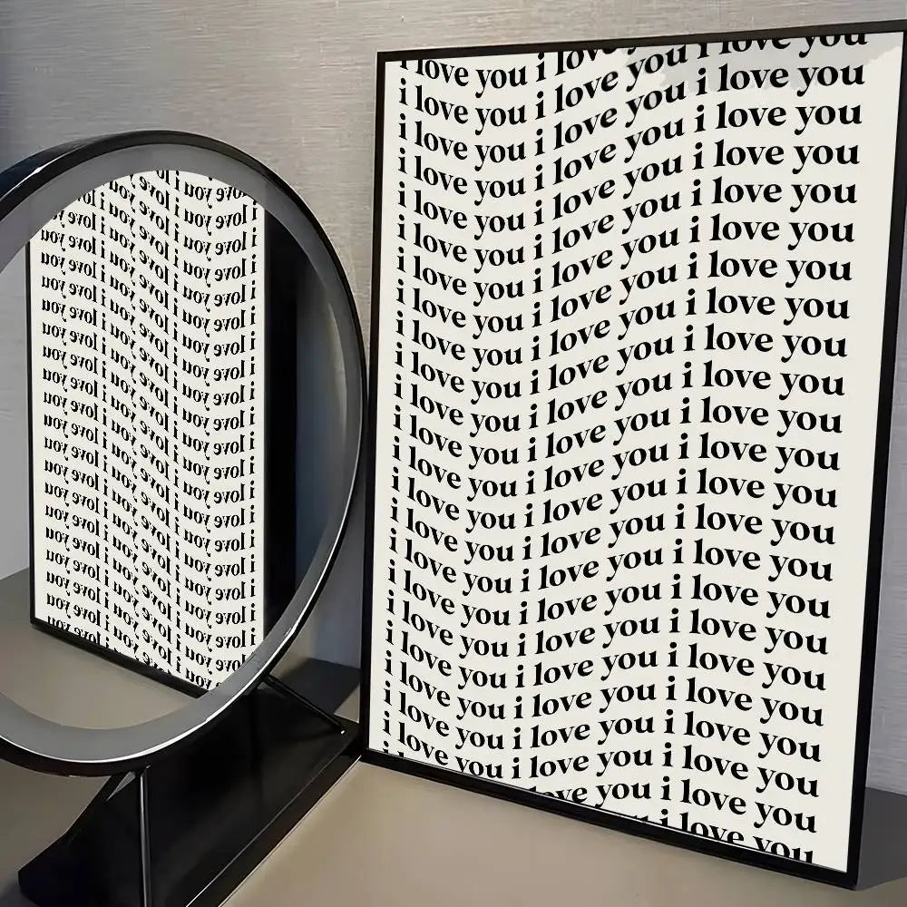 Home decor heart shape Poster HD home decor sticky wall waterproof home living room bar aesthetic decor