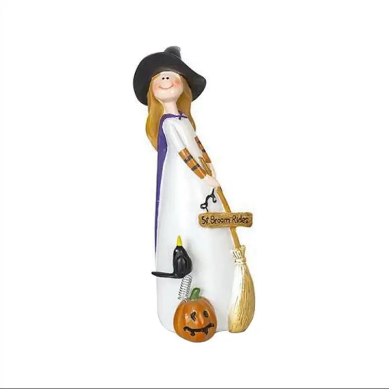 Halloween Witch Figurines And Statues Home Decor Resin Witches Cute Elf Sculpture 1 Piece Home Decor Home Decor Gifts