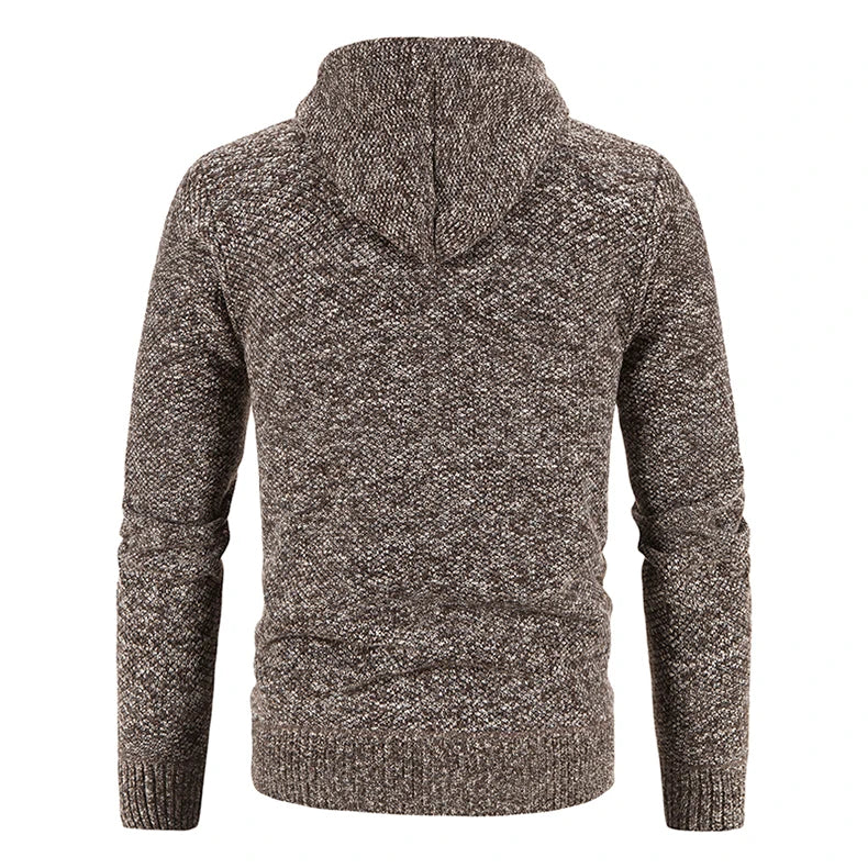 Men's Clothes Knit Sweater Cardigan Hooded Jackets Fleece Warm Casual Jackets Autumn Winter Sweaters Coats