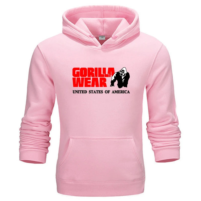 Men's clothing brand hooded sweatshirt  gorilla pattern printed sweatshirt  retro casual sweatshirt