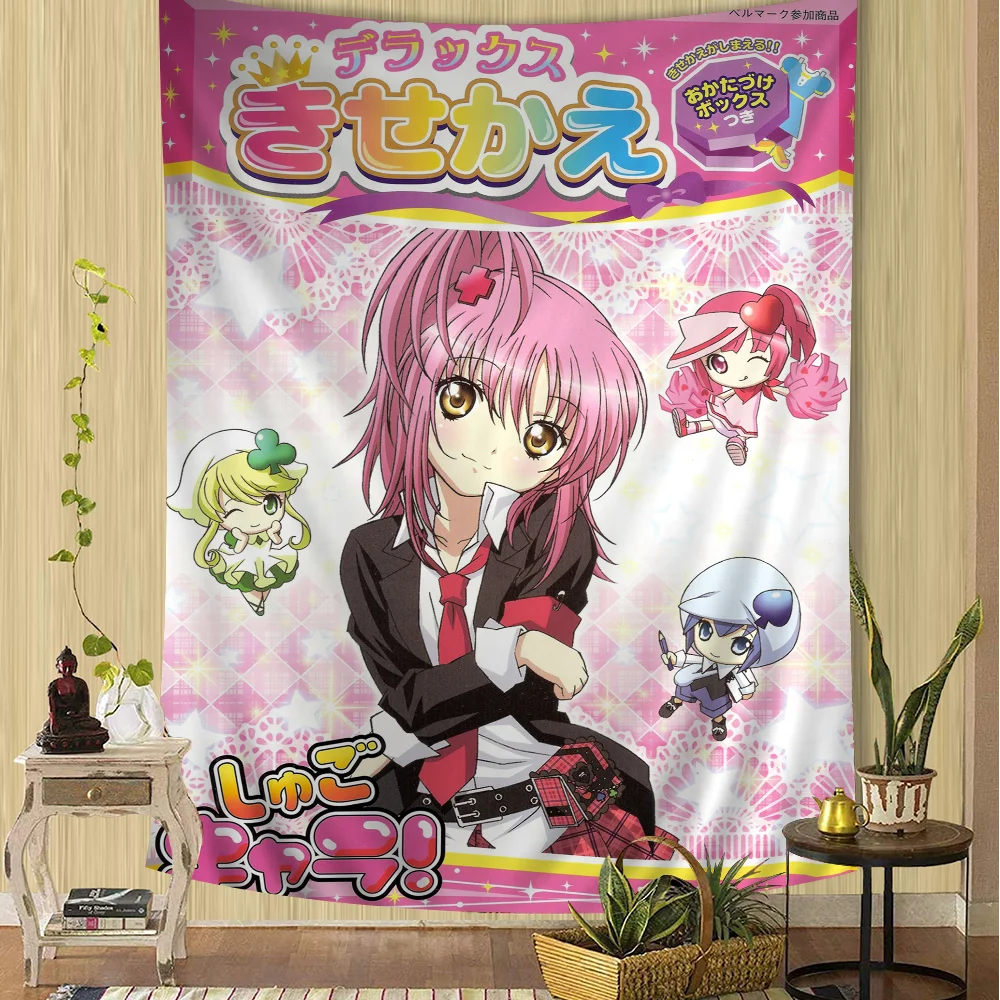 Shugo Chara Japan Cartoon Tapestry Art Science Fiction Room Home Decor Wall Hanging Home Decor