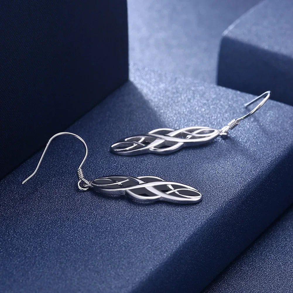 Wholesale Wedding Beautiful Charms Fashion Women Silver 925 Plated Stud Earrings Valentine's Day Gift Jewelry LE066