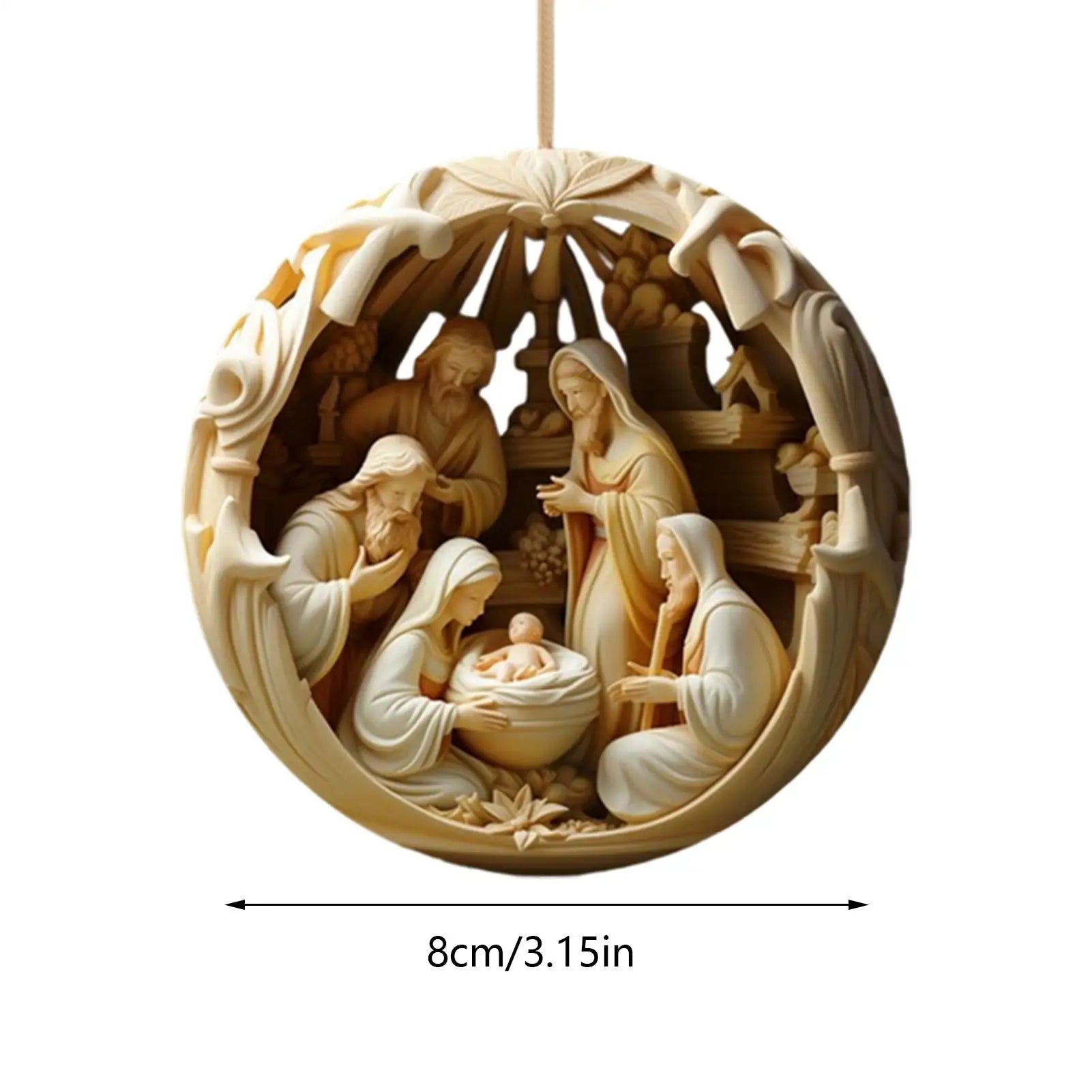 2D flat Nativity Ornament Nativity scene Christmas ornaments Easter Acrylic Ornaments Holy Family Pendants Christmas Decor