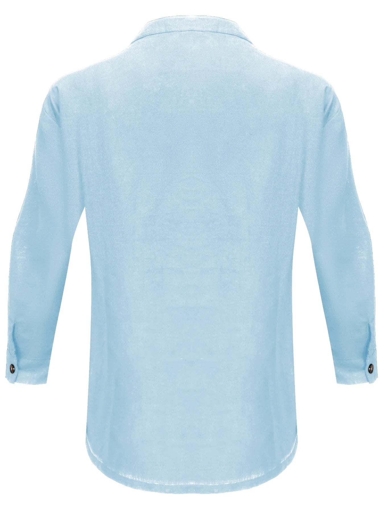 Men's Casual Solid Long Sleeve Shirt With Button Design, Men's Clothes For Spring Summer Autumn