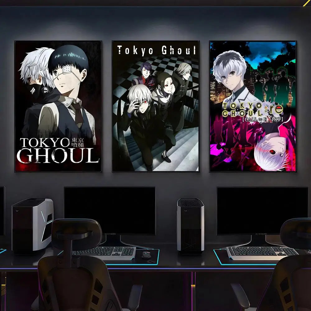 Tokyo G-Ghouls Hot Anime Poster Versatile HD Waterproof Wall Art Self-Adhesive Decor For Any Space Ideal Gift