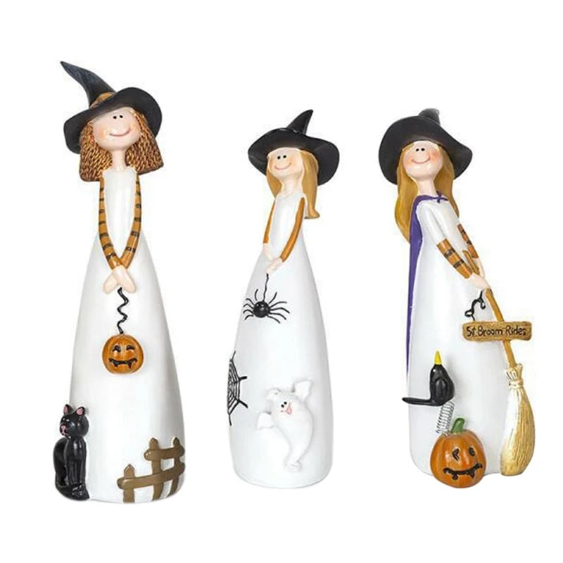 Halloween Witch Figurines And Statues Home Decor Resin Witches Cute Elf Sculpture 1 Piece Home Decor Home Decor Gifts