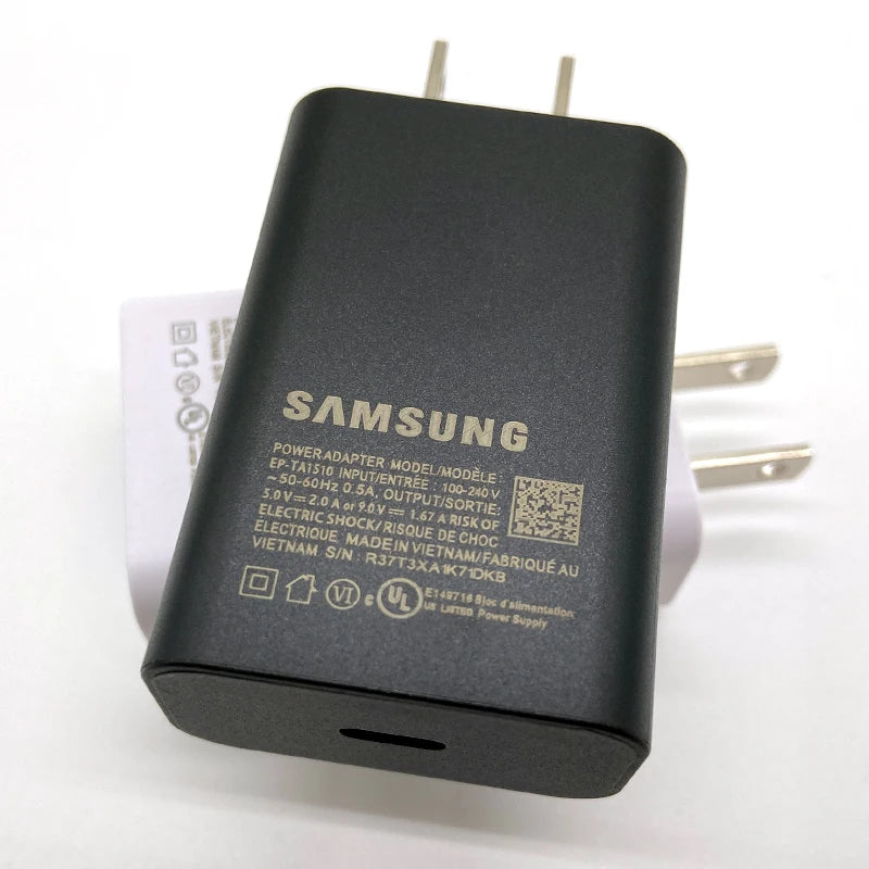 Samsung Fast Charger PD 15W Type C Adapter US Charger USB-C Cable For Galaxy A13 A42 A32 M54 A14 F42 A34 Tablet A7 S6 Lite