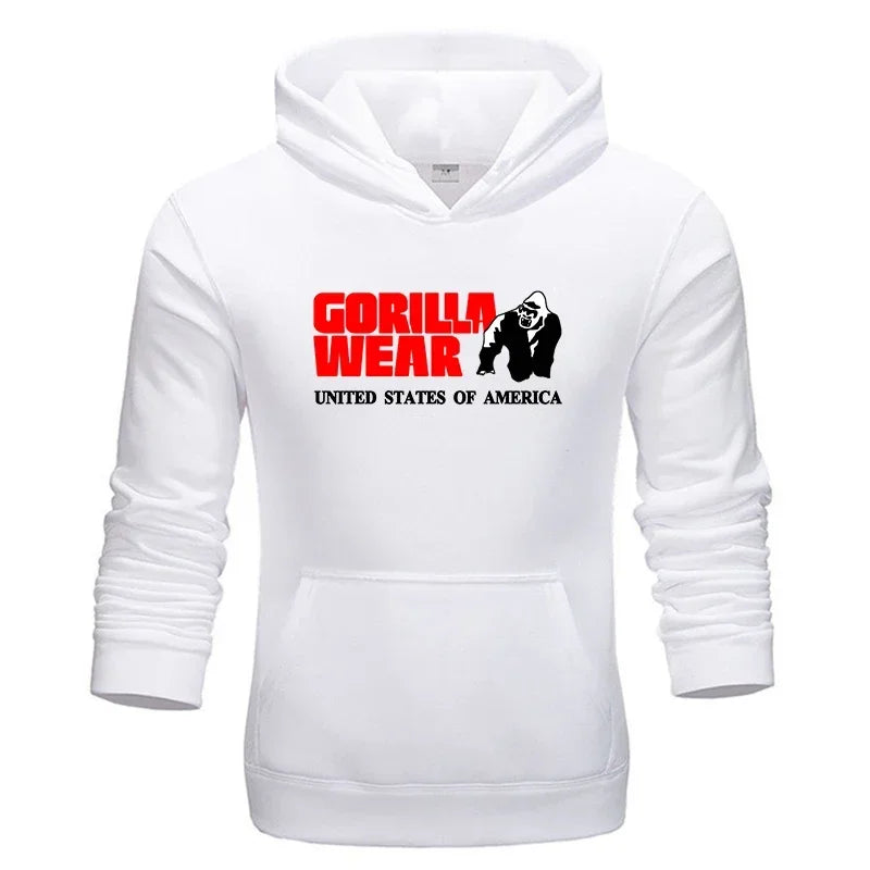 Men's clothing brand hooded sweatshirt  gorilla pattern printed sweatshirt  retro casual sweatshirt