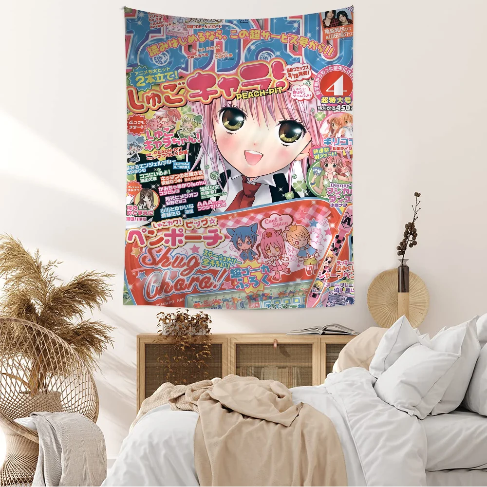 Shugo Chara Japan Cartoon Tapestry Art Science Fiction Room Home Decor Wall Hanging Home Decor