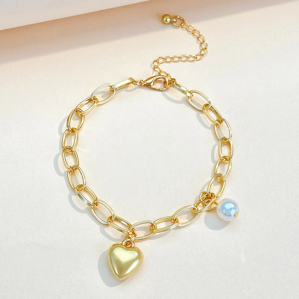 Fashion Heart of Ocean Pendant Bracelets New Shiny Blue Crystal Love  Bracelet for Women Valentine's Day Jewelry Wholesale