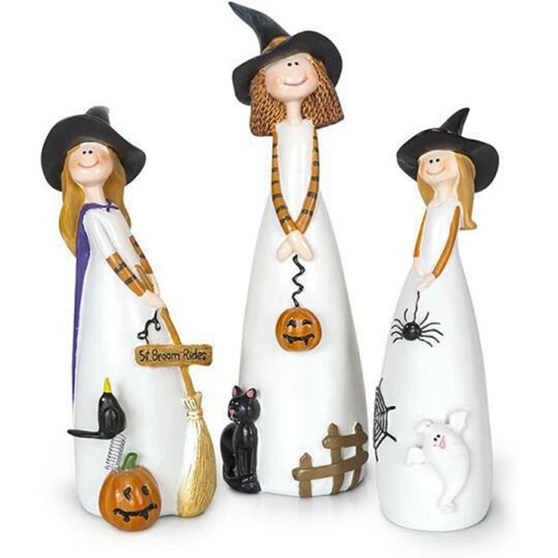 Halloween Witch Figurines And Statues Home Decor Resin Witches Cute Elf Sculpture 1 Piece Home Decor Home Decor Gifts