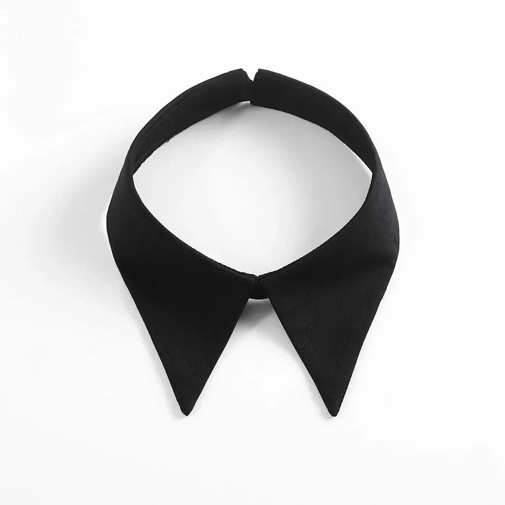 Fashionable Detachable Collar for Woman Black/White Simple Chiffon Collar Woman's Clothing Accessories
