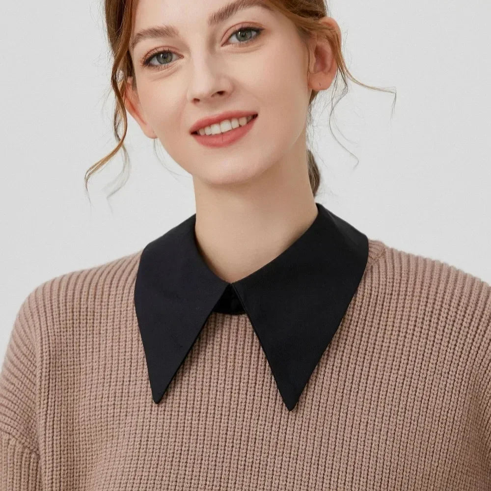 Fashionable Detachable Collar for Woman Black/White Simple Chiffon Collar Woman's Clothing Accessories