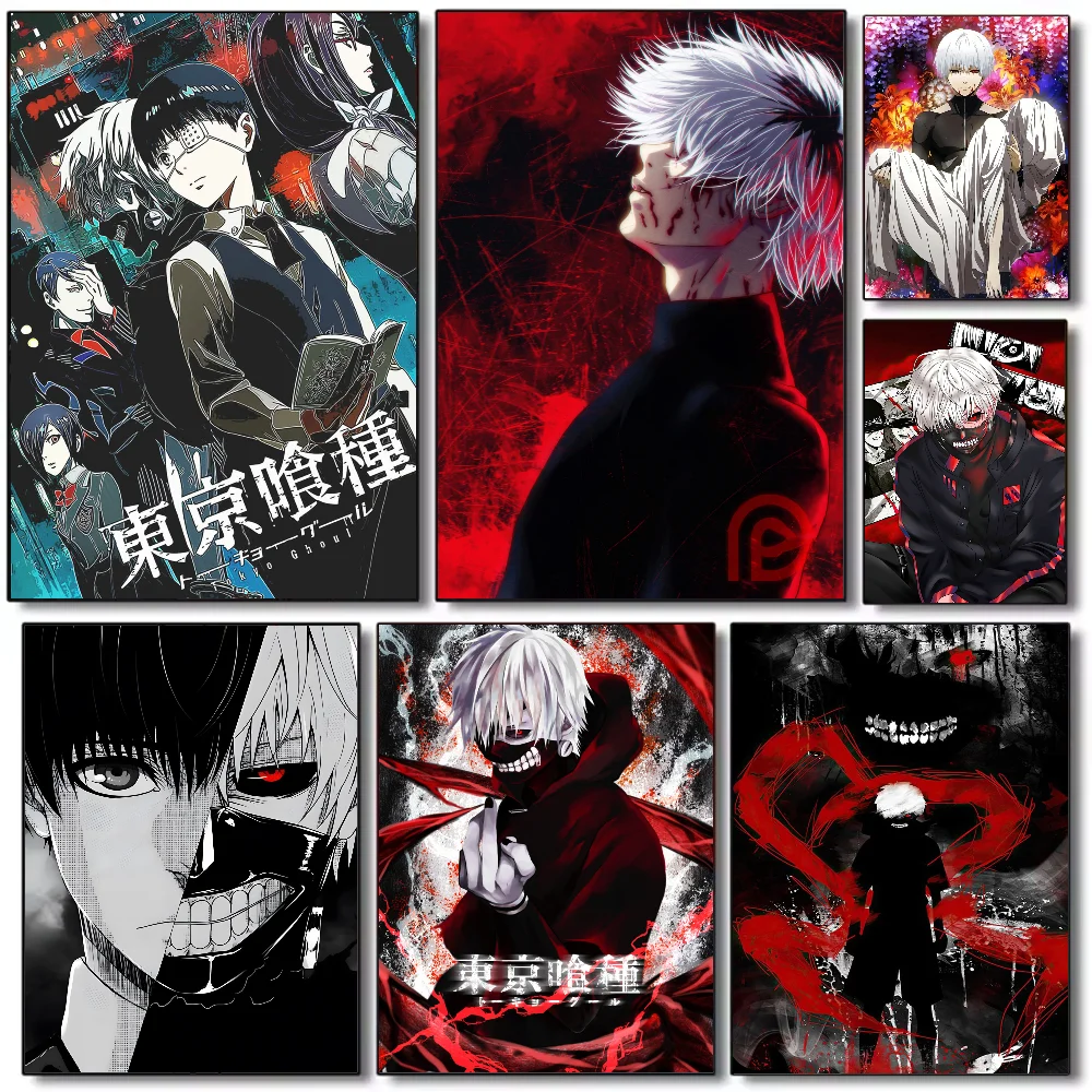 Anime Tokyo Ghoul Poster HD art sticky wall waterproof home living room bedroom bar aesthetic decoration