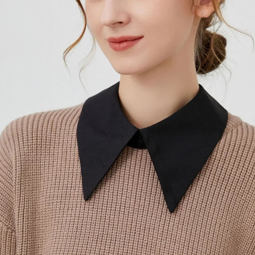 Fashionable Detachable Collar for Woman Black/White Simple Chiffon Collar Woman's Clothing Accessories