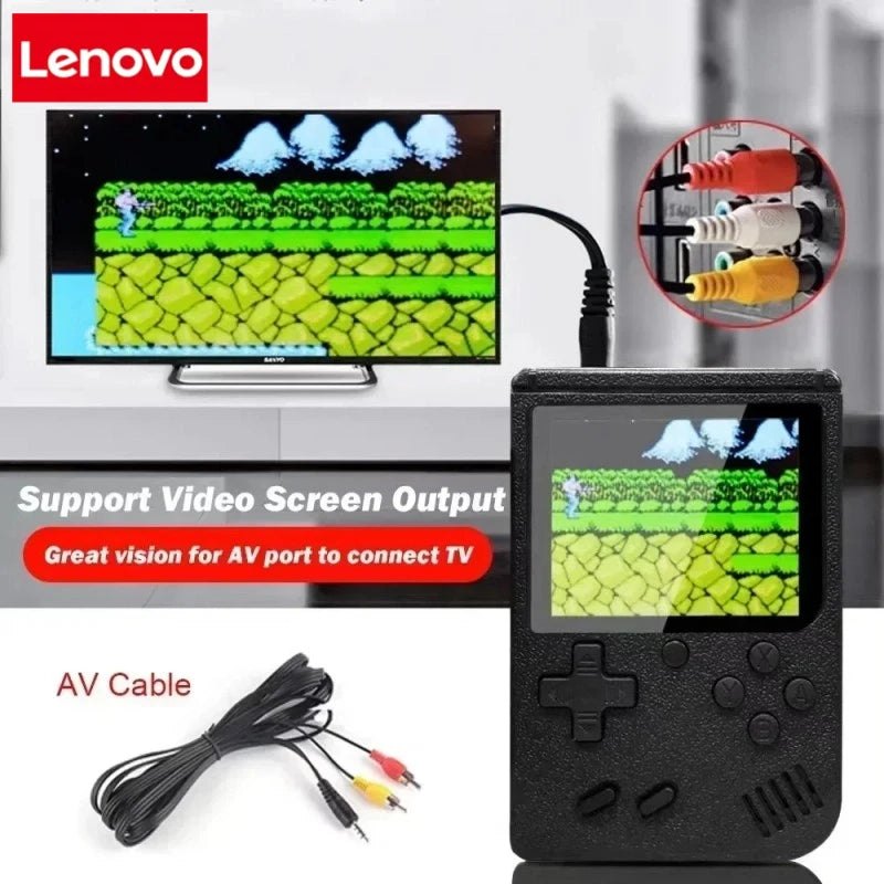 Lenovo Portable Retro Mini Game Console 8-Bit Handheld Game Player Built-in 500 Games AV Out Game Console Valentine's Day Gift