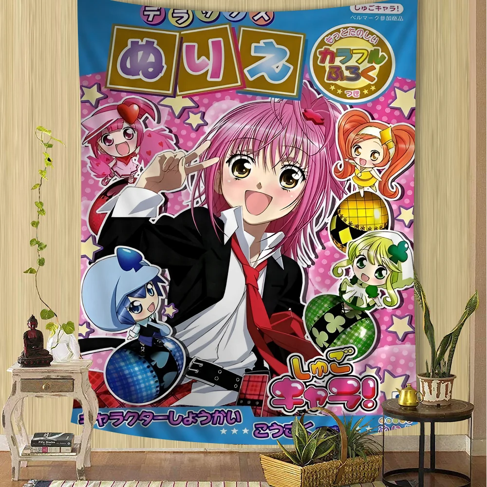 Shugo Chara Japan Cartoon Tapestry Art Science Fiction Room Home Decor Wall Hanging Home Decor