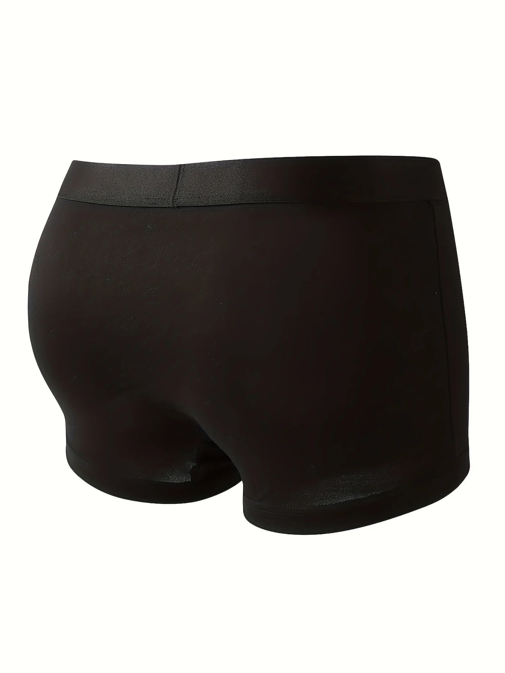 A must-have for everything! 5 pieces of black men's boxer briefs, comfortable and simple daily all-season underwear set