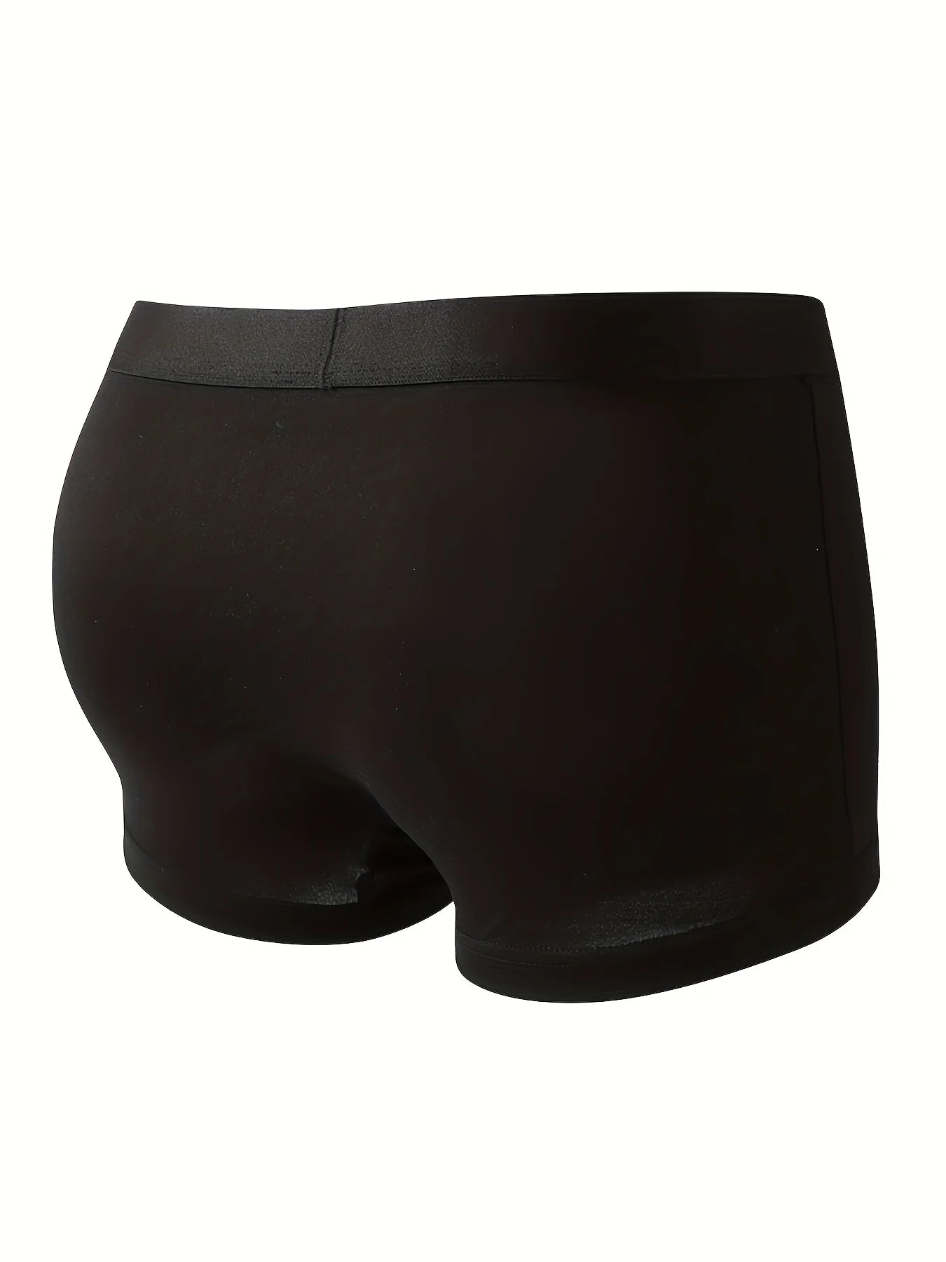 A must-have for everything! 5 pieces of black men's boxer briefs, comfortable and simple daily all-season underwear set