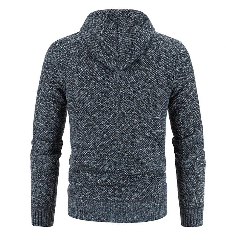 Men's Clothes Knit Sweater Cardigan Hooded Jackets Fleece Warm Casual Jackets Autumn Winter Sweaters Coats