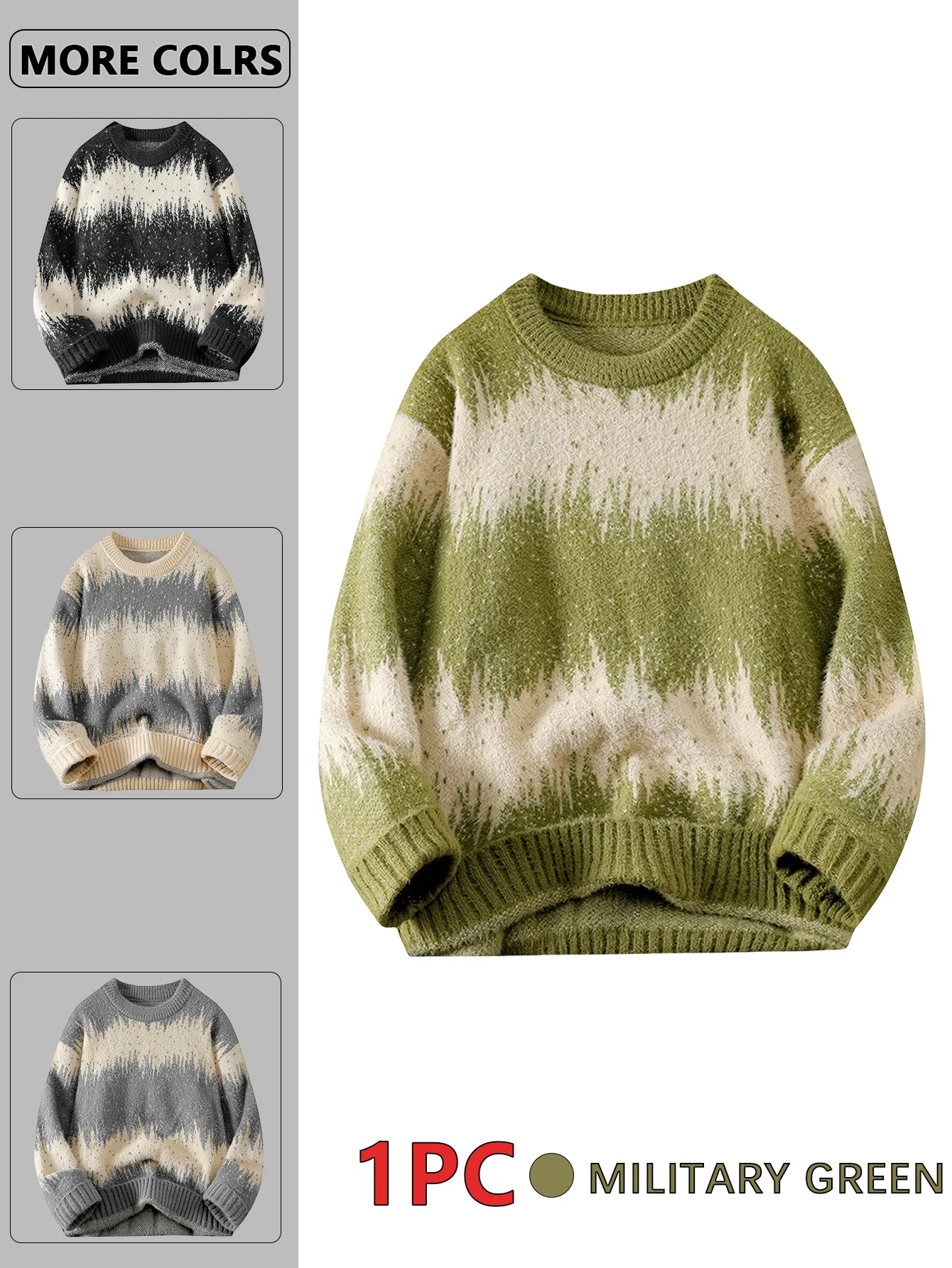 Men's Casual Tops, Asymmetrical Color-Blocked Knitwears, Single-Piece Sweaters, Suitable for Daily Home, Travel, Parties, Commuting, Outdoor Fashion and Versatile, Showing Elegant, Street Fashion, Travel Clothing.