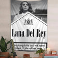 Singer Lana Del Rey Cartoon Tapestry Art Science Fiction Room Home Decor Wall Hanging Home Decor
