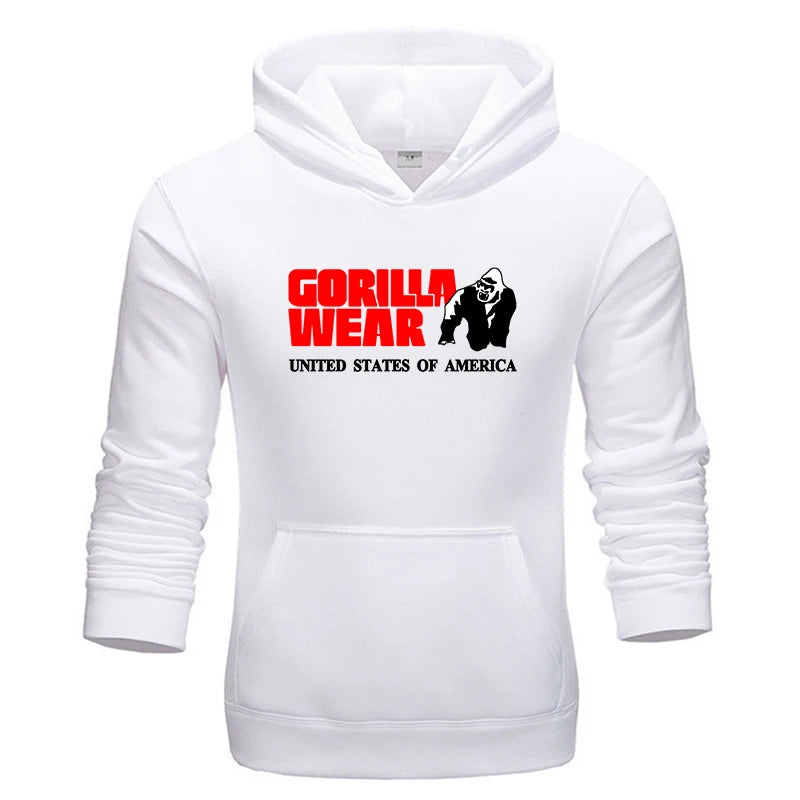 Men's clothing brand hooded sweatshirt  gorilla pattern printed sweatshirt  retro casual sweatshirt