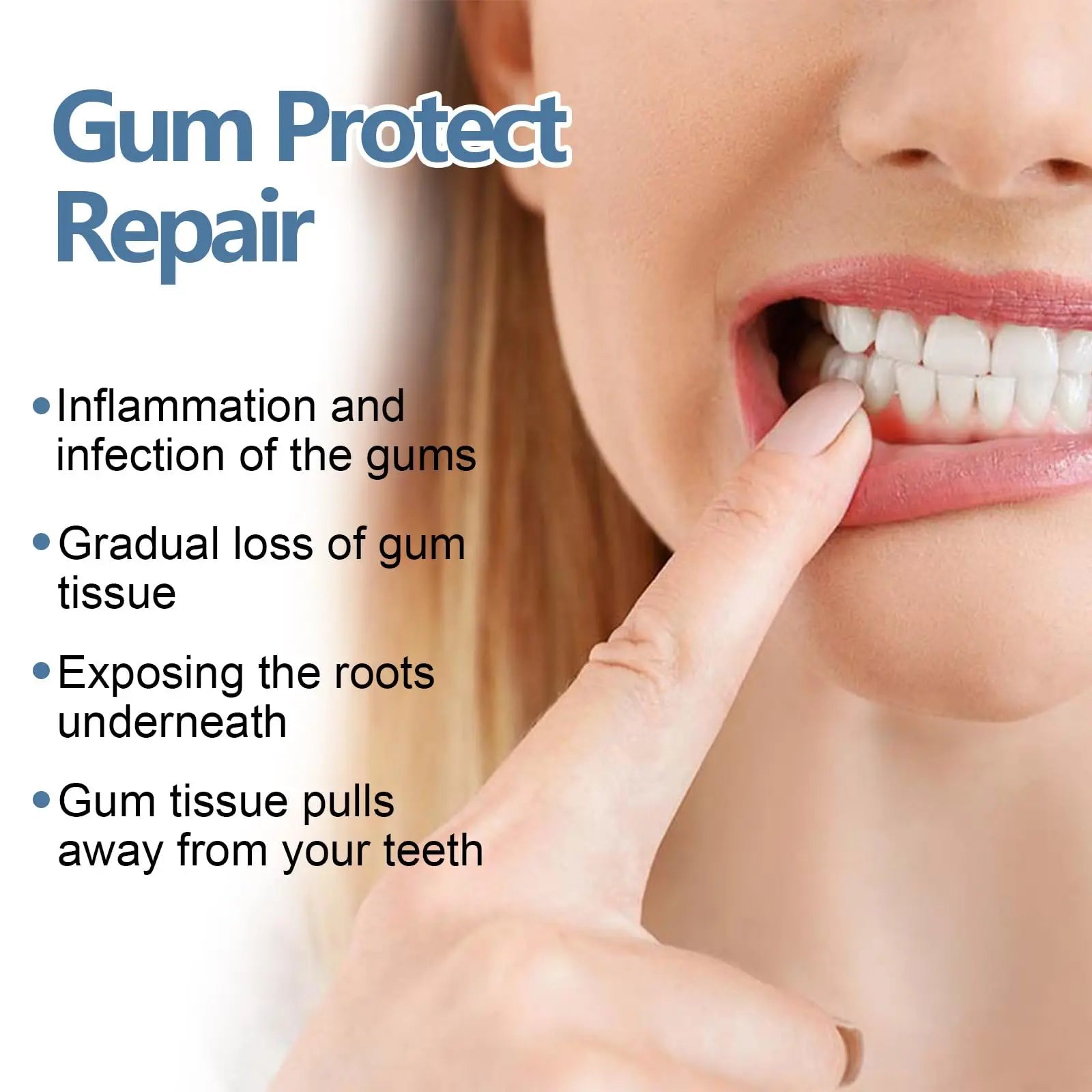 Damaged Gum Repair Care Gel Relieve Sore Gums Allergy Deep Cleaning Teeth Stains Tartar Serum Dental Caries Toothpaste