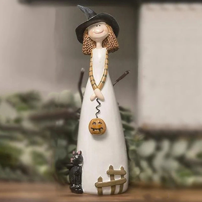 Halloween Witch Figurines And Statues Home Decor Resin Witches Cute Elf Sculpture 1 Piece Home Decor Home Decor Gifts