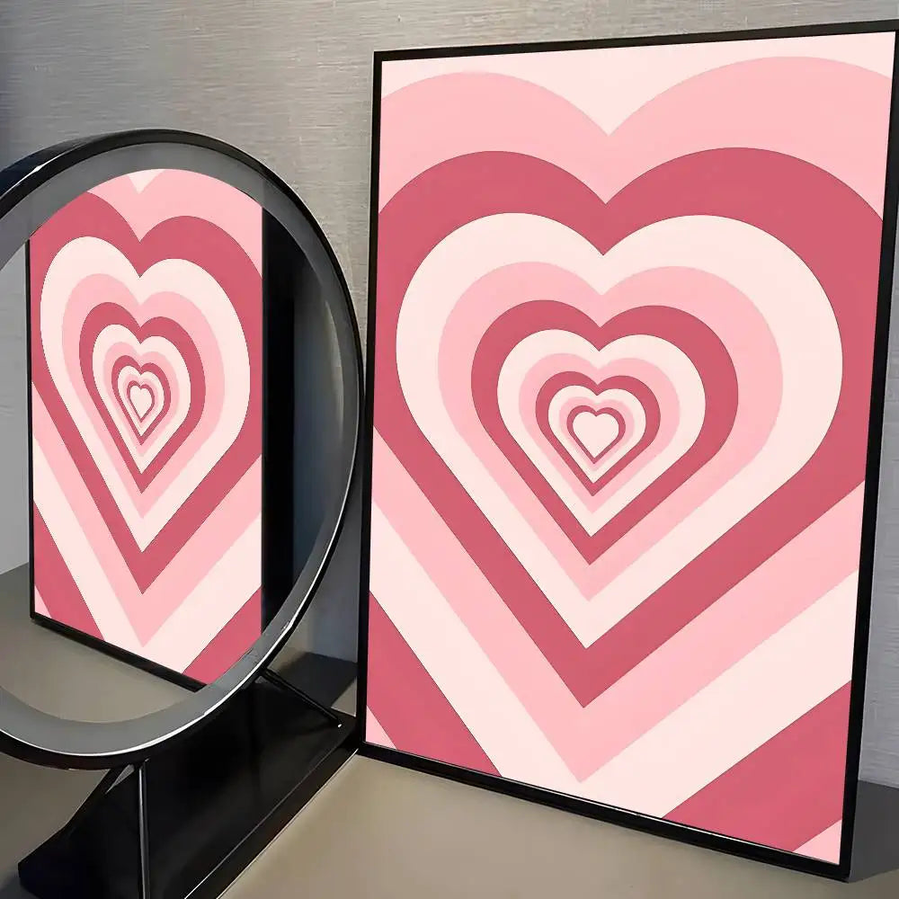 Home decor heart shape Poster HD home decor sticky wall waterproof home living room bar aesthetic decor