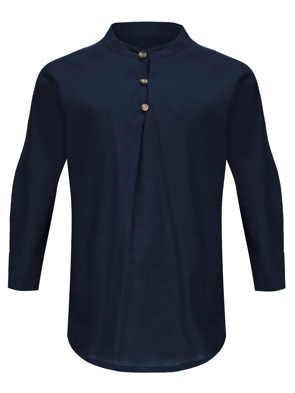 Men's Casual Solid Long Sleeve Shirt With Button Design, Men's Clothes For Spring Summer Autumn