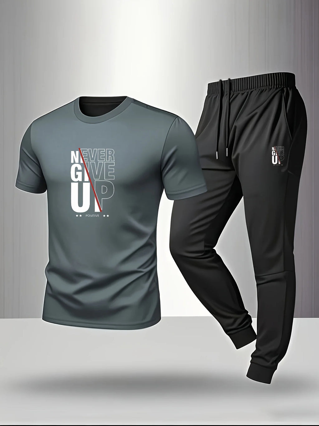 Men's casual sports outfit - T-shirt and pants - Men's underwear and sleepwear - Trendy and fashionable outfit
