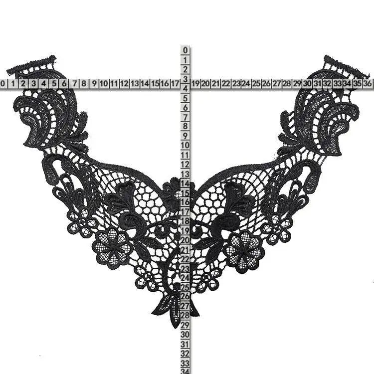 Beautiful Lace Embroidery Collar White/Black Floral Lace Decorative Collar Woman's Clothing Sewing Accessories