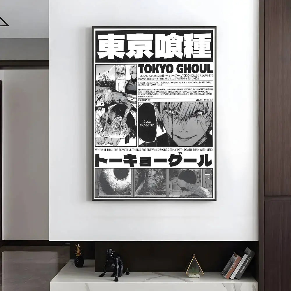 Anime T-Tokyo Ghoul Poster HD art sticky wall waterproof home living room bedroom bar aesthetic decoration